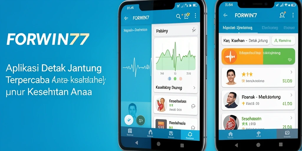 Antarmuka aplikasi FORWIN77 yang menampilkan grafik detak jantung.