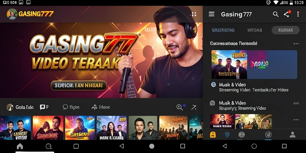 Tampilan antarmuka GASING777 yang menarik untuk Streaming Video.