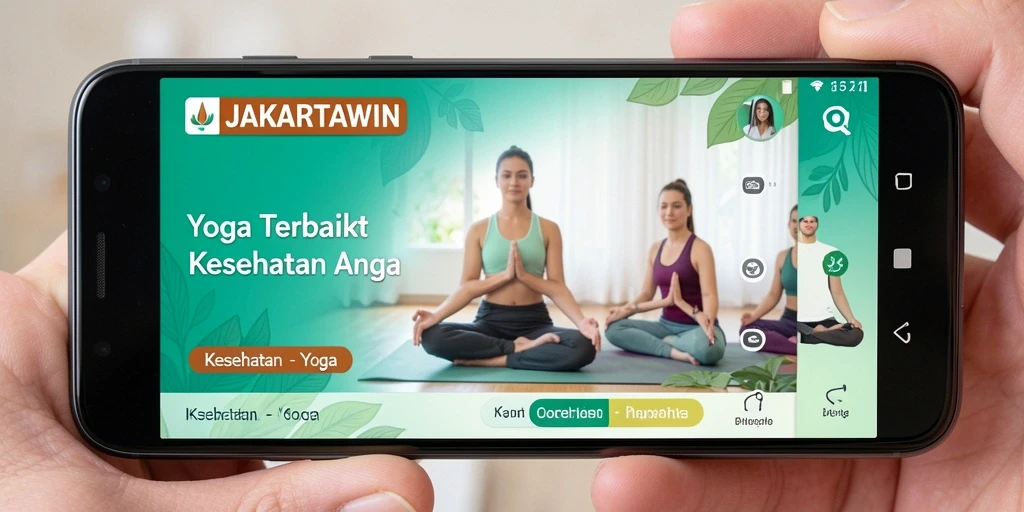 Antarmuka JAKARTAWIN yang sederhana dan menarik untuk latihan Yoga.