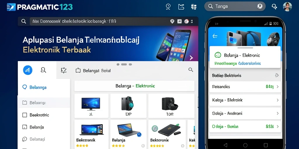 Antarmuka aplikasi PRAGMATIC123 yang ramah pengguna untuk belanja elektronik.