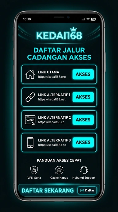 Tampilan link alternatif kedai168