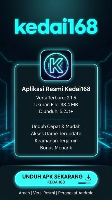 Tampilan halaman APK kedai168